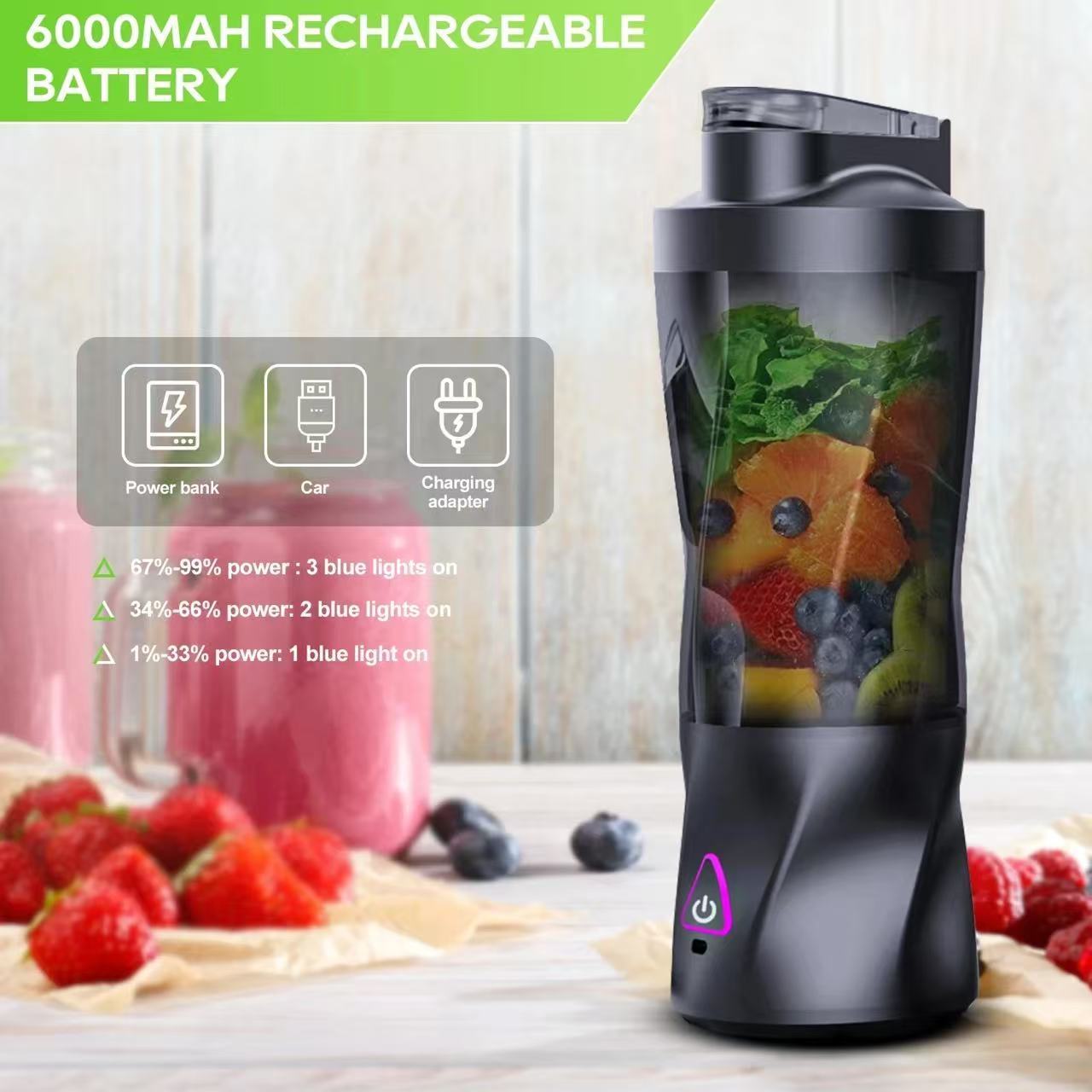 Portable Blender Usb Rechargeable - Портативная электрическая соковыжималка 700 мл, перезаряжаемая