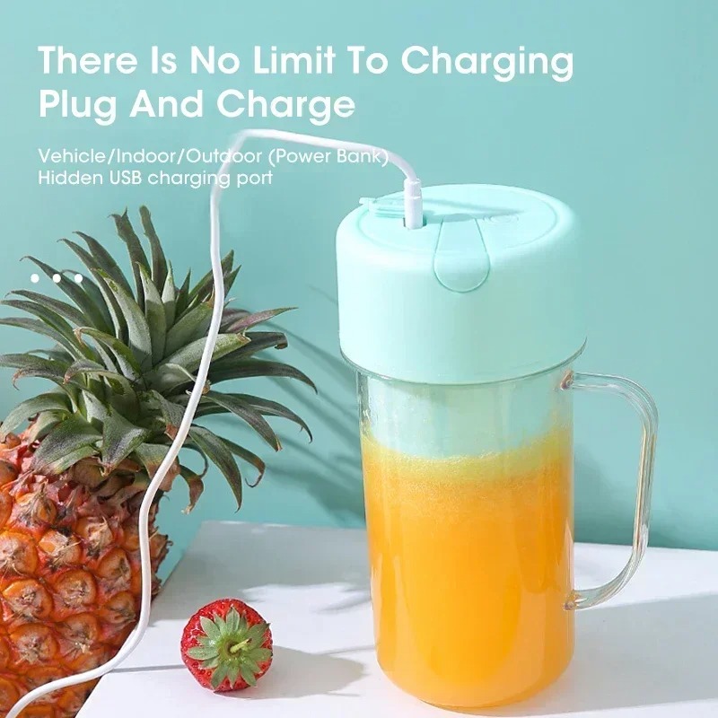 Portable Blender Usb Rechargeable - Портативный USB-заряжаемый мини-блендер-соковыжималка с трубочкой, беспроводной