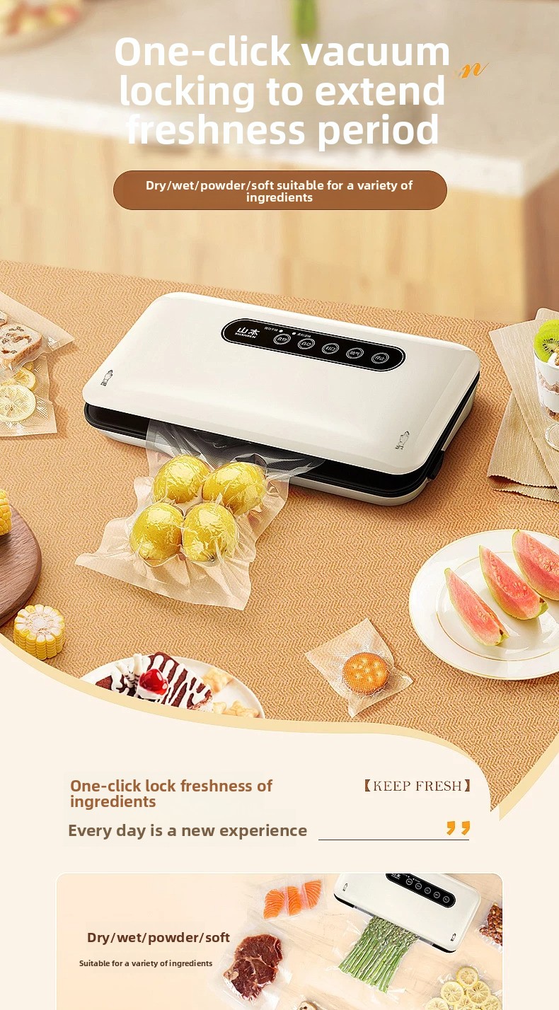 Food Vacuum Sealer Machine - Мини-вакуумный упаковщик: автоматическая бытовая машина для