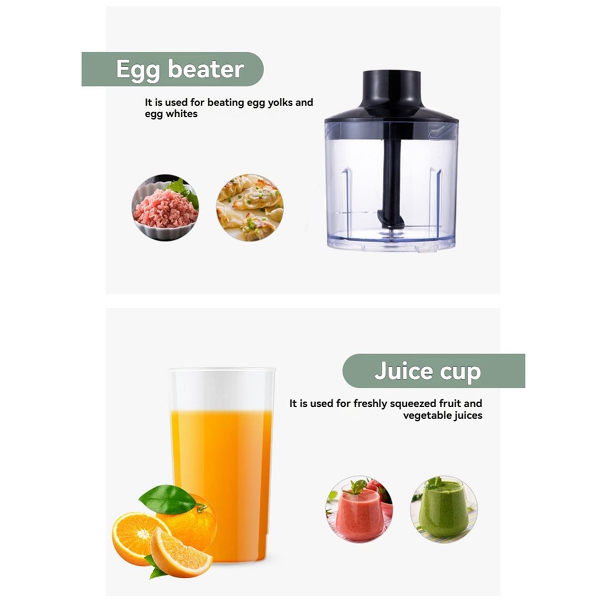 Immersion Hand Blender Set - Электрический погружной блендер Wilwill 5-в-1, многофункциональный