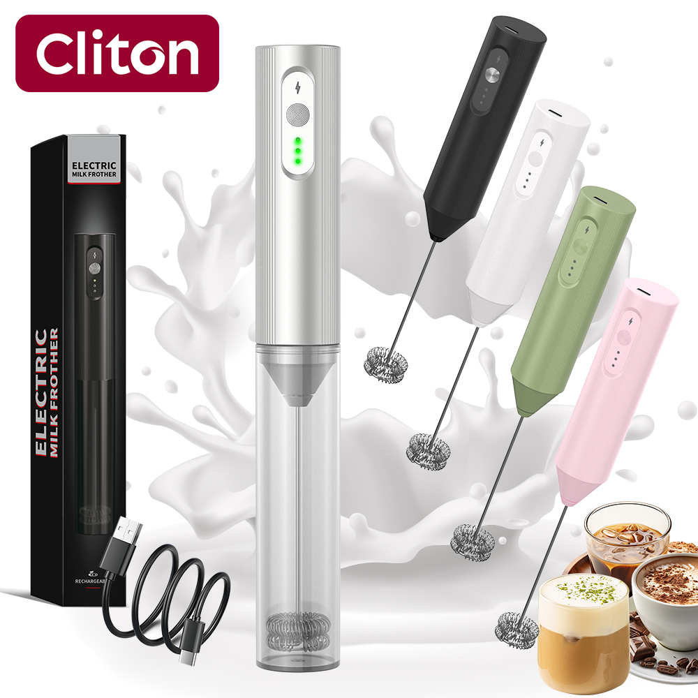 Electric Milk Frother Handheld - Электрический вспениватель молока Cliton с гальваническим