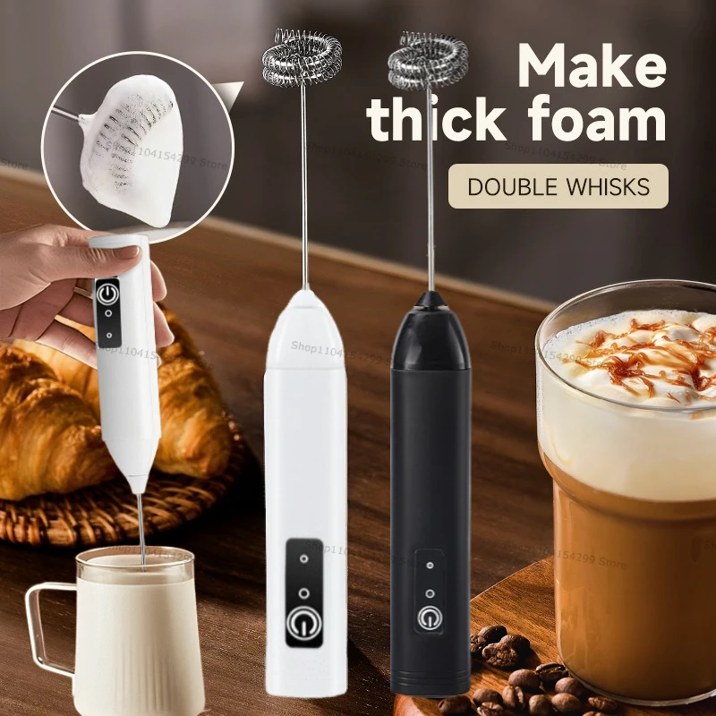 Electric Milk Frother Handheld - Беспроводные вспениватели молока, электрический ручной блендер,