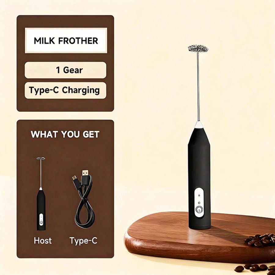 Electric Milk Frother Handheld - Электрический ручной миксер (1 шт.), взбиватель