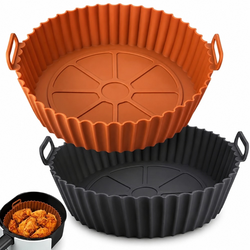 Air Fryer Silicone Pot Liner - Силиконовая корзина для аэрофритюрницы, многоразовый вкладыш,