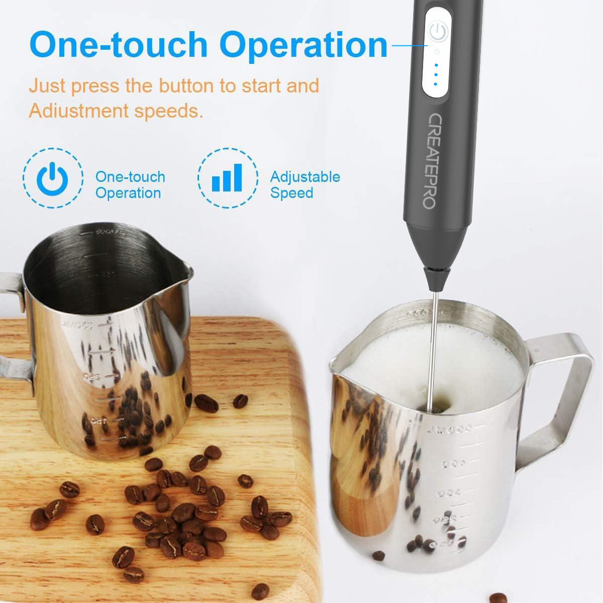 Перезаряжаемый автоматический  – обзор и цена Electric Milk Frother Handheld
