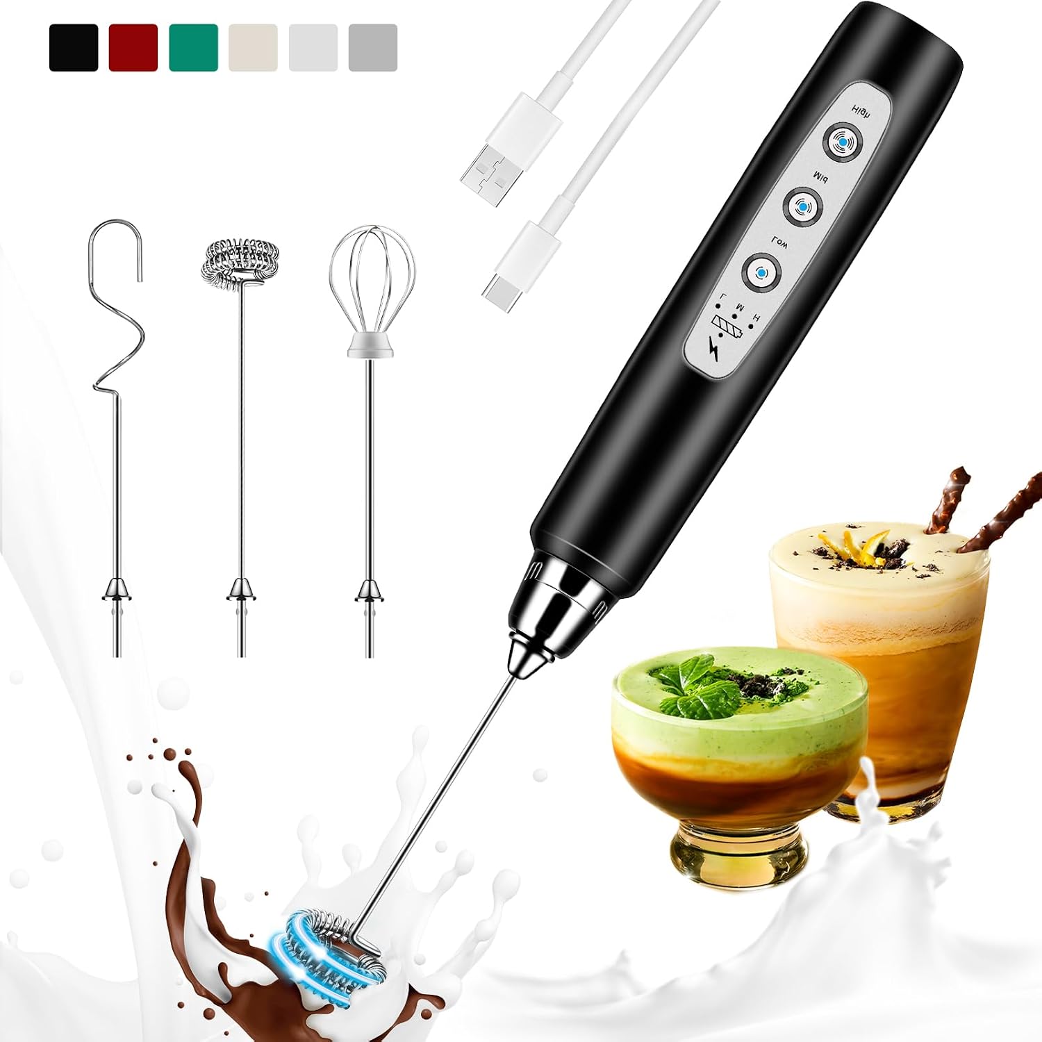 Перезаряжаемый ручной вспенива – обзор и цена Electric Milk Frother Handheld