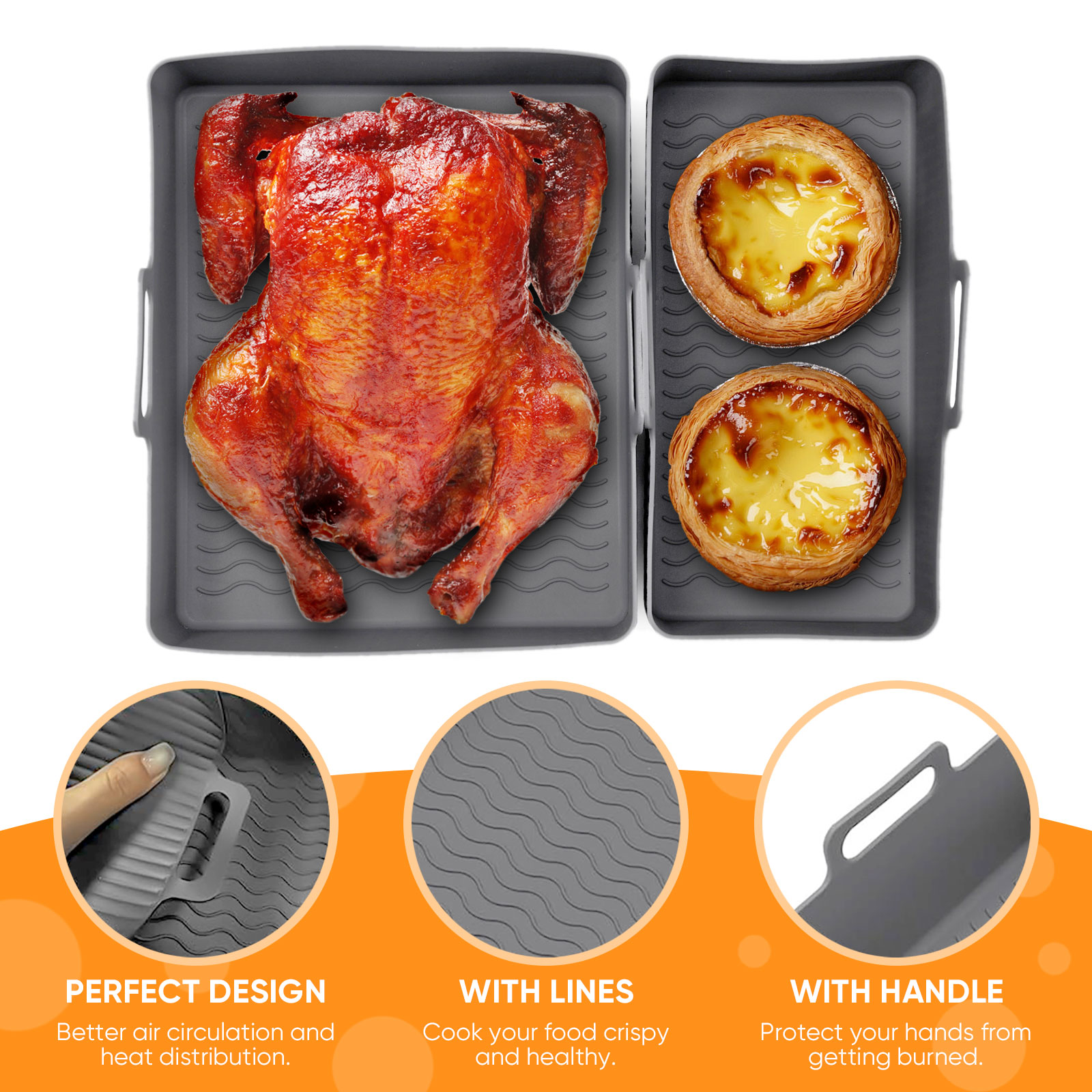 Набор из 2 шт., силиконовый ко – обзор и цена Air Fryer Silicone Pot Liner